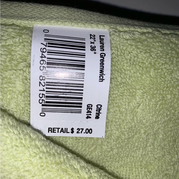 Ralph Lauren Bath Mat 100% Cotton 22x36” Citrine New NWT - Picture 2 of 7